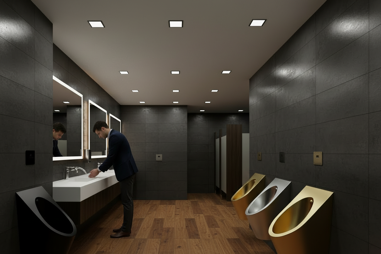 Urinol de Design Moderno e Contemporâneo, com Acabamento de Luxo e Elegância Premium para Espaços Sanitários Sofisticados
