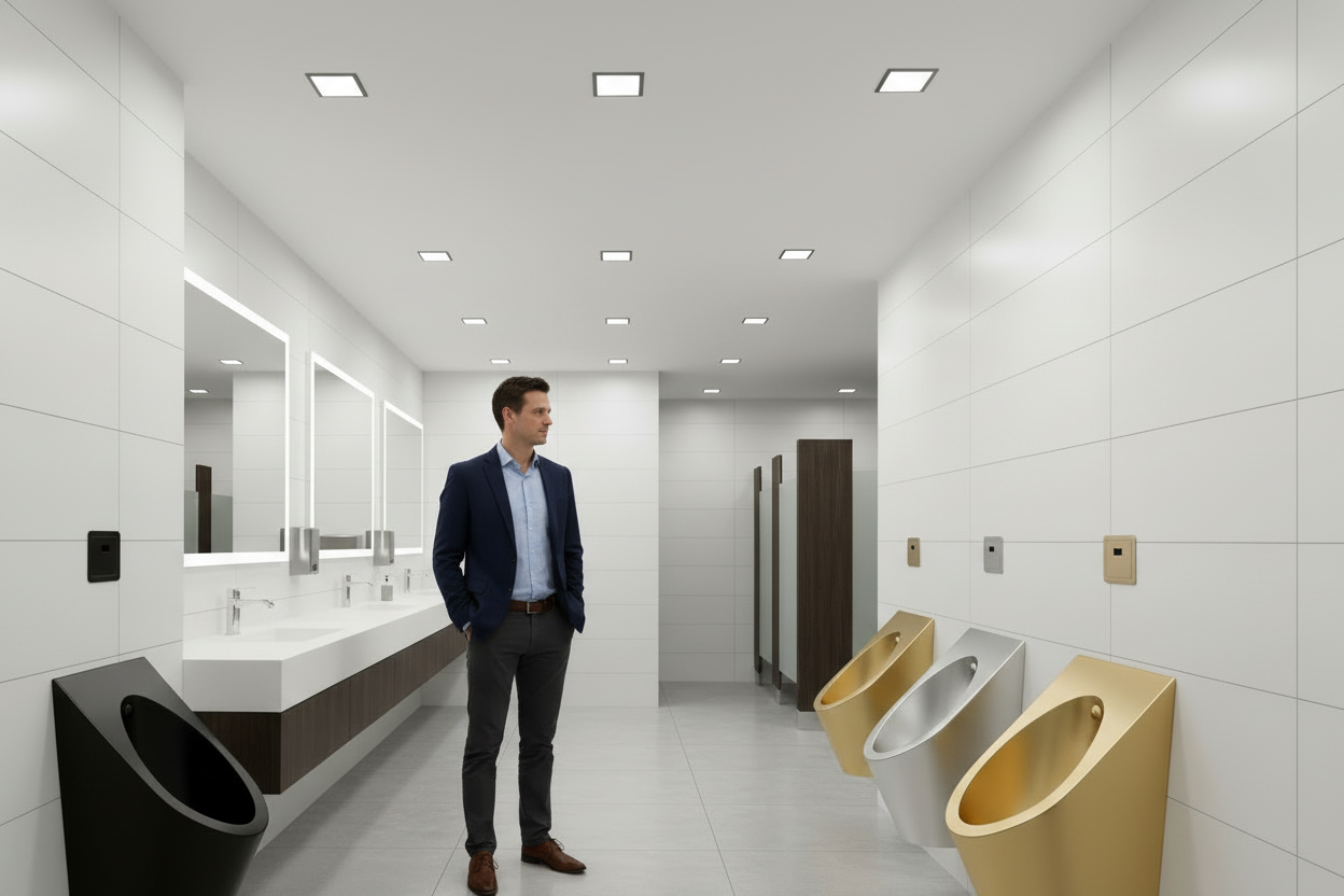 Urinol de Design Moderno e Contemporâneo, com Acabamento de Luxo e Elegância Premium para Espaços Sanitários Sofisticados