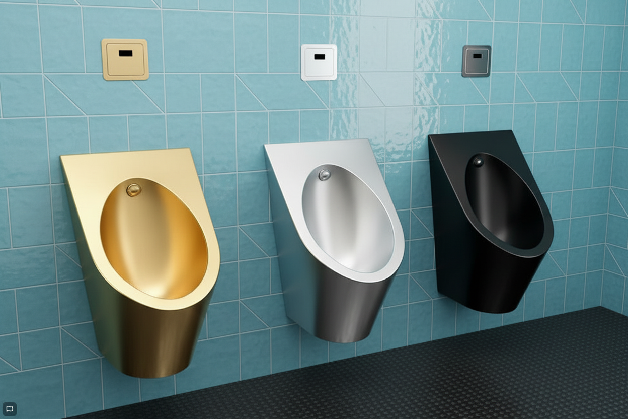 Urinol de Design Moderno e Contemporâneo, com Acabamento de Luxo e Elegância Premium para Espaços Sanitários Sofisticados